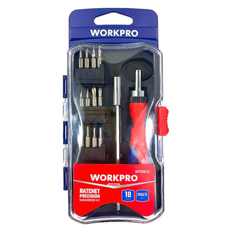 Bộ tua vít tự động 18 chi tiết bằng thép CR-V Workpro WP200516
