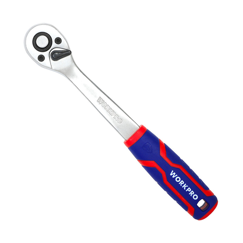 Cần siết tự động gắn đầu tuýp, vật liệu thép chrome, tay cầm bằng nhựa chống trượt Workpro