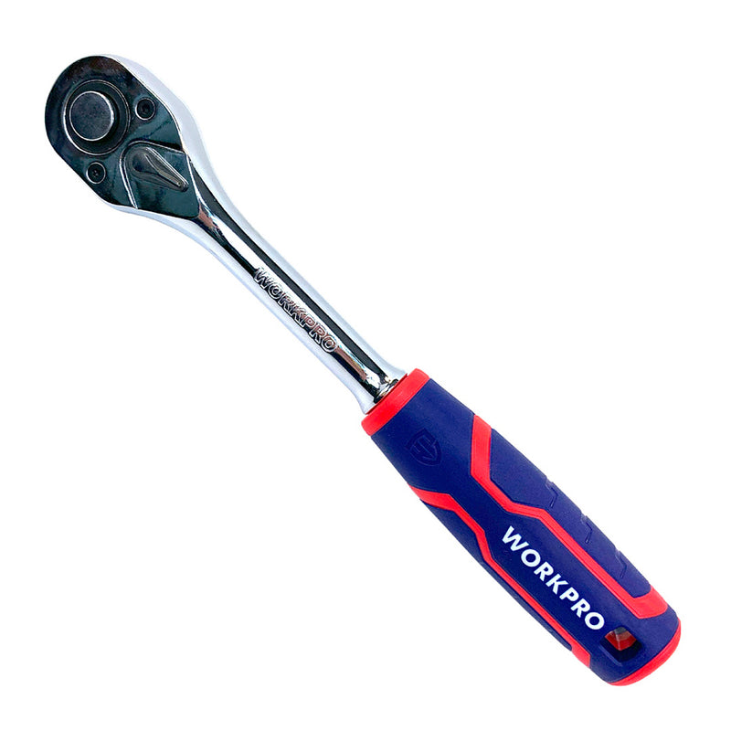 Cần siết tự động gắn đầu tuýp, vật liệu thép chrome, tay cầm bằng nhựa chống trượt Workpro