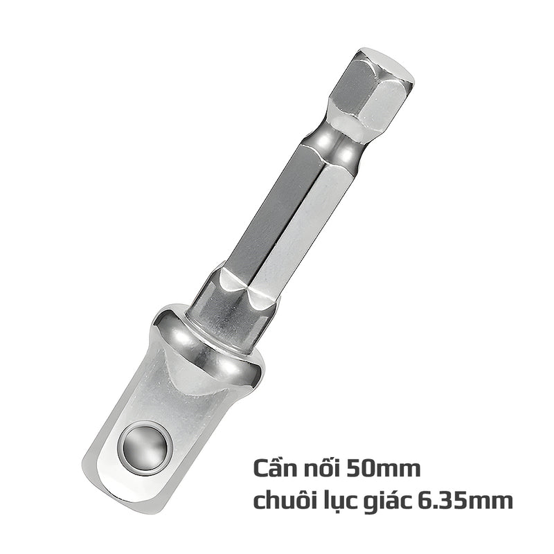 Đầu tuýp đa năng cốt 3/8 inch, Số vòng từ size 7-19mm, thép CR-V (kèm đầu đổi cốt 3/8 inch - lục giác 1/4 inch) Workpro WP202517