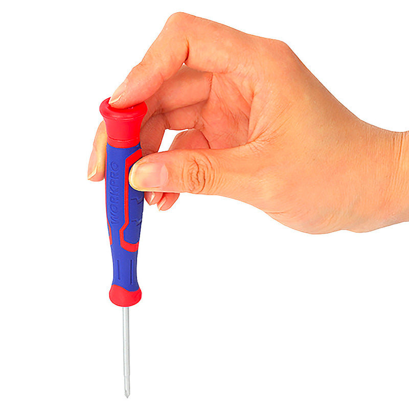 Bộ 7 cây tua vít tiểu ly chính xác bằng thép CR-V, có nam châm, tay cầm bằng nhựa chống trượt với đầu xoay Workpro WP200509
