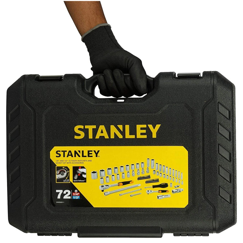 Bộ đầu tuýp cốt 1/2 inch và 1/4 inch kết hợp, 72 chi tiết Stanley STMT82831-1-12