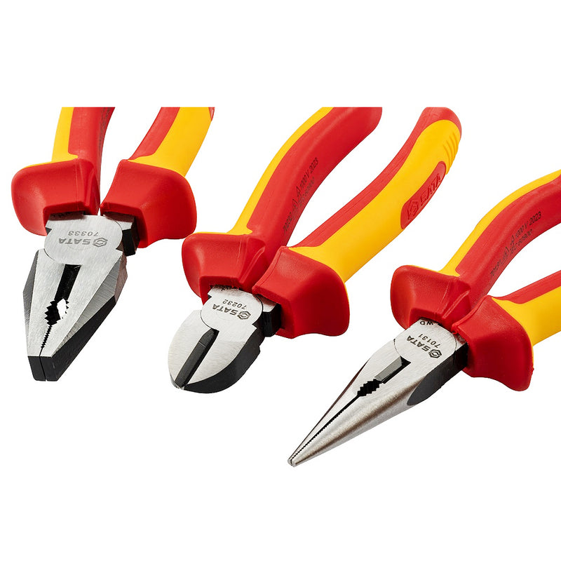 Bộ kìm cách điện 1000V VDE 3 chi tiết SATA 09261