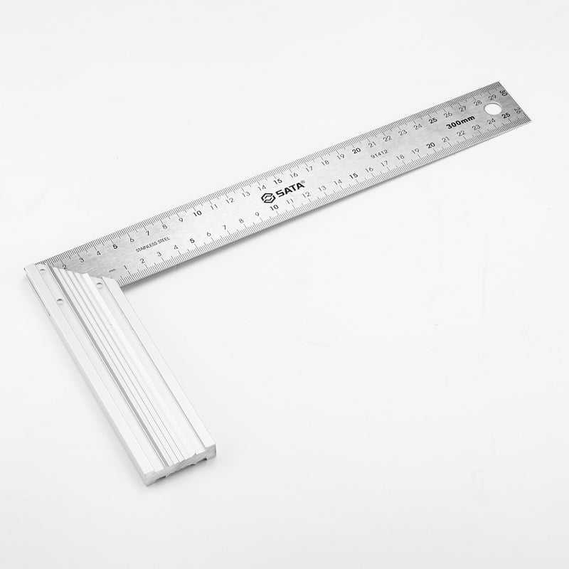 Thước ê ke, chất liệu Inox SATA thang đo từ 200mm - 300mm