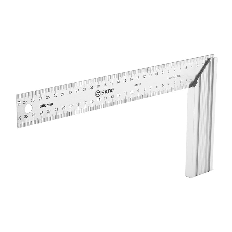Thước ê ke, chất liệu Inox SATA thang đo từ 200mm - 300mm
