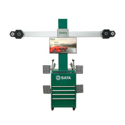 Máy căn chỉnh bánh xe 3D SATA AE5602T công nghệ hiện đại, chính xác cao, hỗ trợ xe độ chế, màn hình đồ họa chi tiết, kèm dụng cụ chuyên dụng.