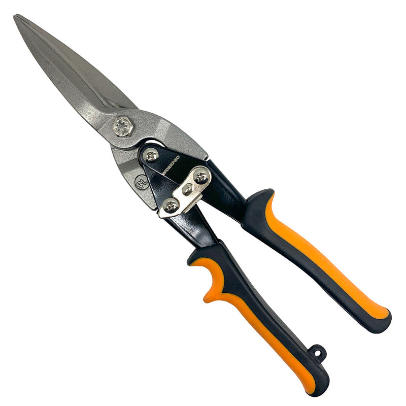 Kéo cắt tôn bằng thép mũi thẳng dài (Aviation tin snip) thiết kế cộng lực Workpro WP214018