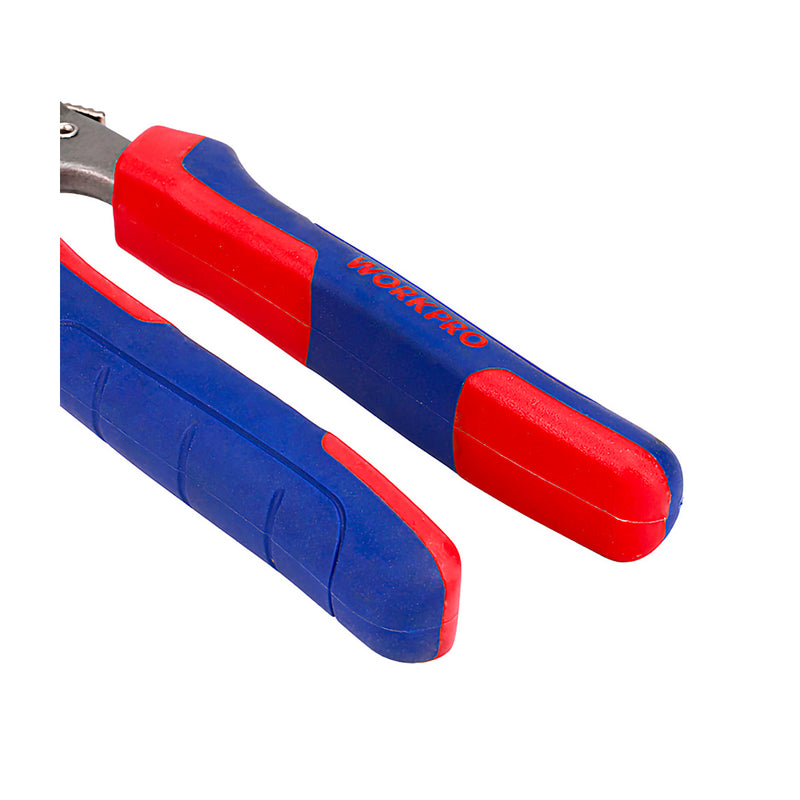 Kéo cắt tôn đa năng 200mm (8 inches), lưỡi bằng thép CR-V, tay cầm bằng nhựa hợp kim Workpro WP214009