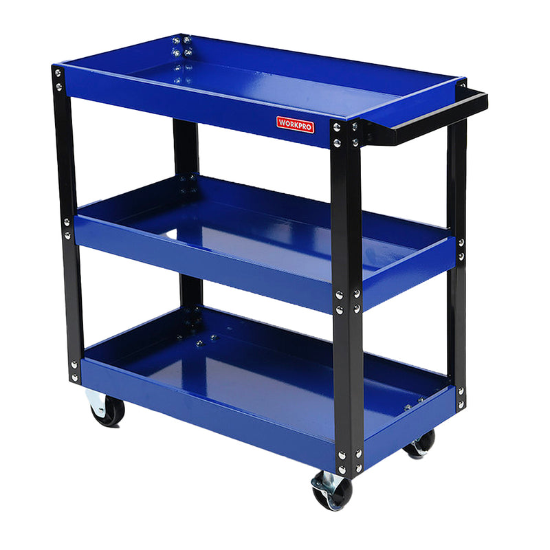 Tủ đồ nghề bằng sắt 3 tầng có bánh xe đựng dụng cụ Workpro WP285001, kích thước 755x705x355mm
