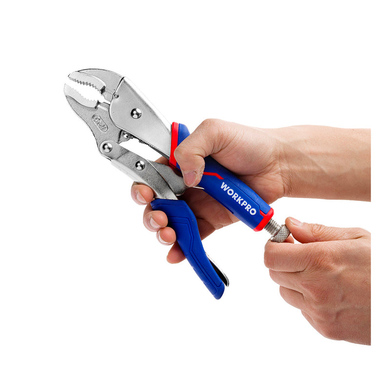 Kìm bấm chết hàm cong thép CR-V loại công nghiệp, có bọc nhựa chống trượt Workpro