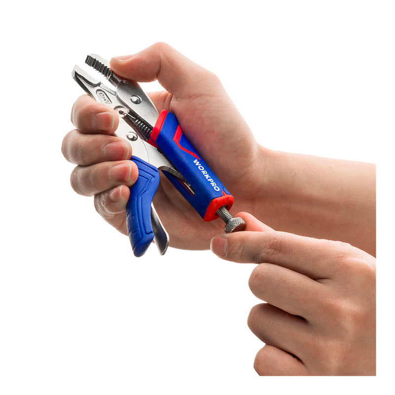 Kìm bấm chết hàm cong thép CR-V loại công nghiệp, có bọc nhựa chống trượt Workpro
