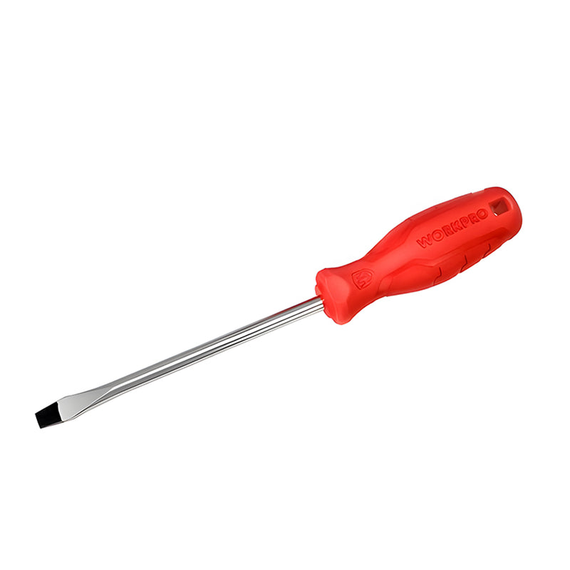 Tua vít đầu dẹp thép CR-V, có nam châm mạ chrome chống gỉ Workpro