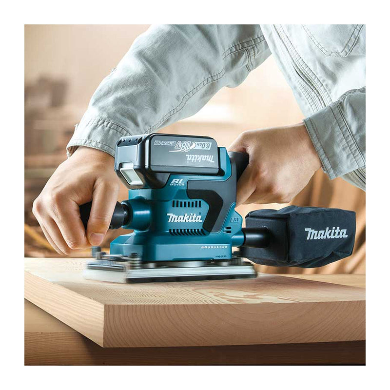 Máy chà nhám rung Makita DBO380 dùng Pin 18V LXT, kích thước đế 93 x 185mm
