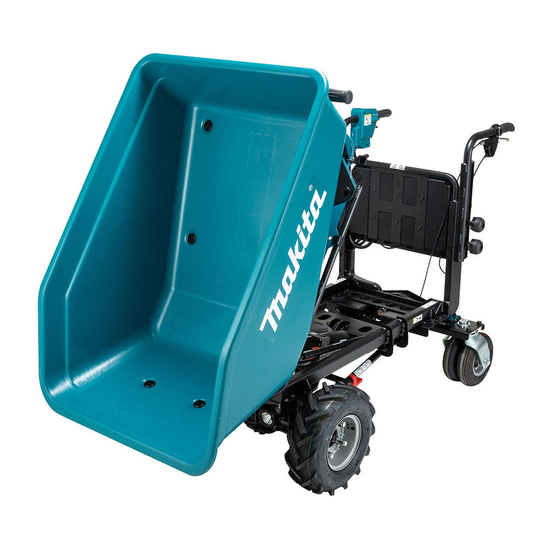 Xe vận chuyển hàng hóa Makita DCU602 dùng Pin 18V x2 LXT, tải trọng tối đa 300kg