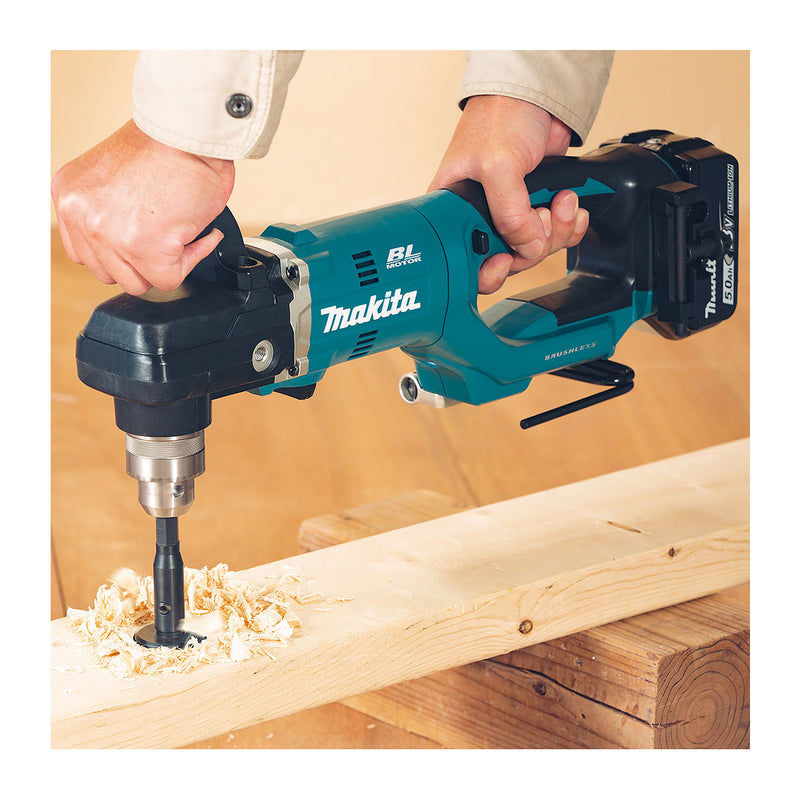 Máy khoan góc Makita DDA450 dùng Pin 18V LXT, đầu khoan có khóa 13mm, công nghệ ADT