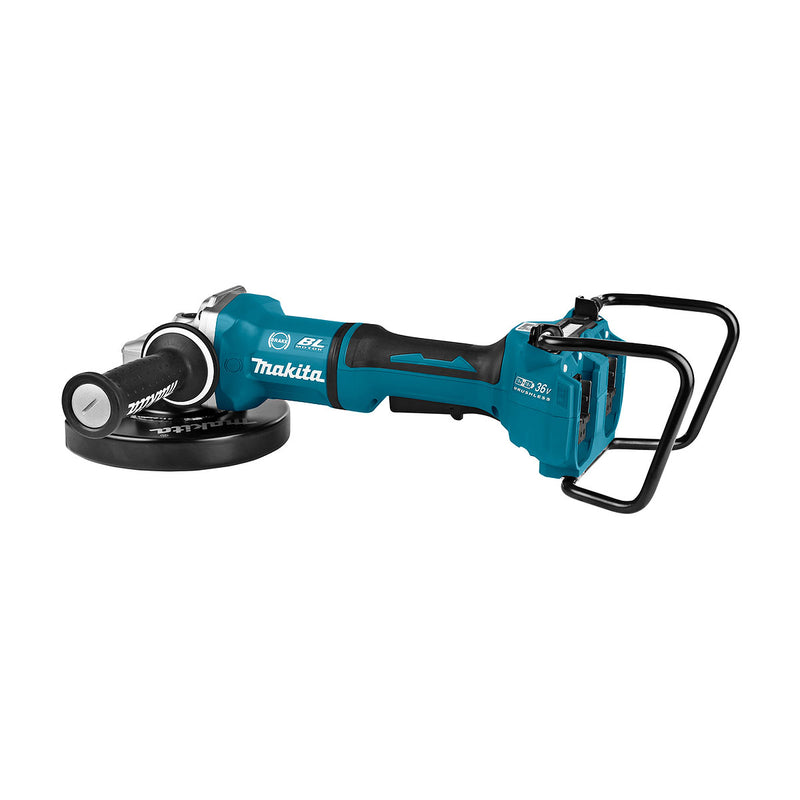 Máy mài góc Makita DGA701 dùng pin 18V LXT x2, đường kính lưỡi 180mm, công tắc bóp, công nghệ AWS