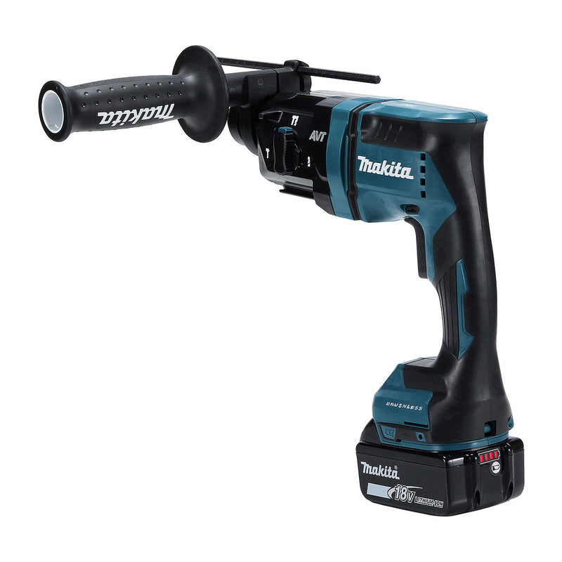 Máy khoan bê tông 3 chức năng Makita DHR182 dùng Pin 18V LXT, khả năng khoan 18mm đuôi gài SDS-Plus, công nghệ AVT, AWS