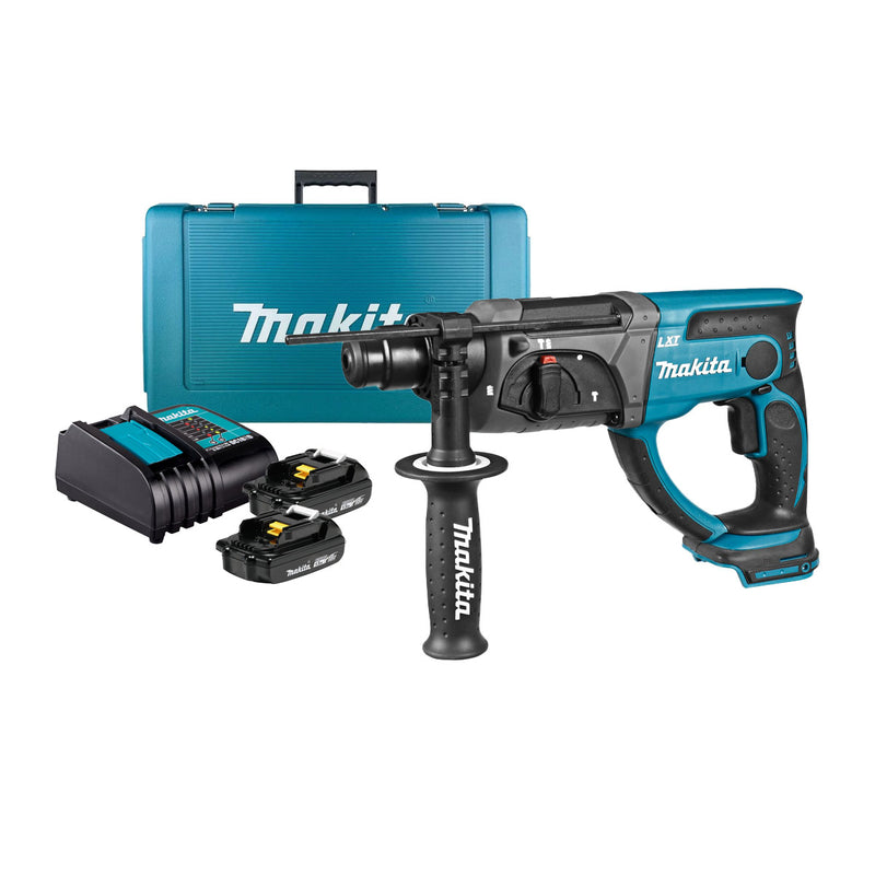 Máy khoan bê tông 3 chức năng Makita DHR202 dùng Pin 18V LXT, khả năng khoan 20mm đuôi gài SDS-Plus