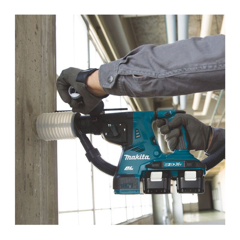 Máy khoan bê tông 3 chức năng Makita DHR280 dùng Pin 18V x2 LXT khả năng khoan 28mm đuôi gài SDS-Plus, công nghệ AVT