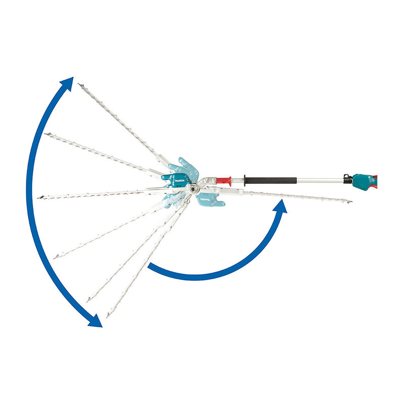 Máy tỉa hàng rào Makita DUN500W dùng Pin 18V LXT, chiều dài lưỡi 500mm, loại có thể điều chỉnh góc lưỡi