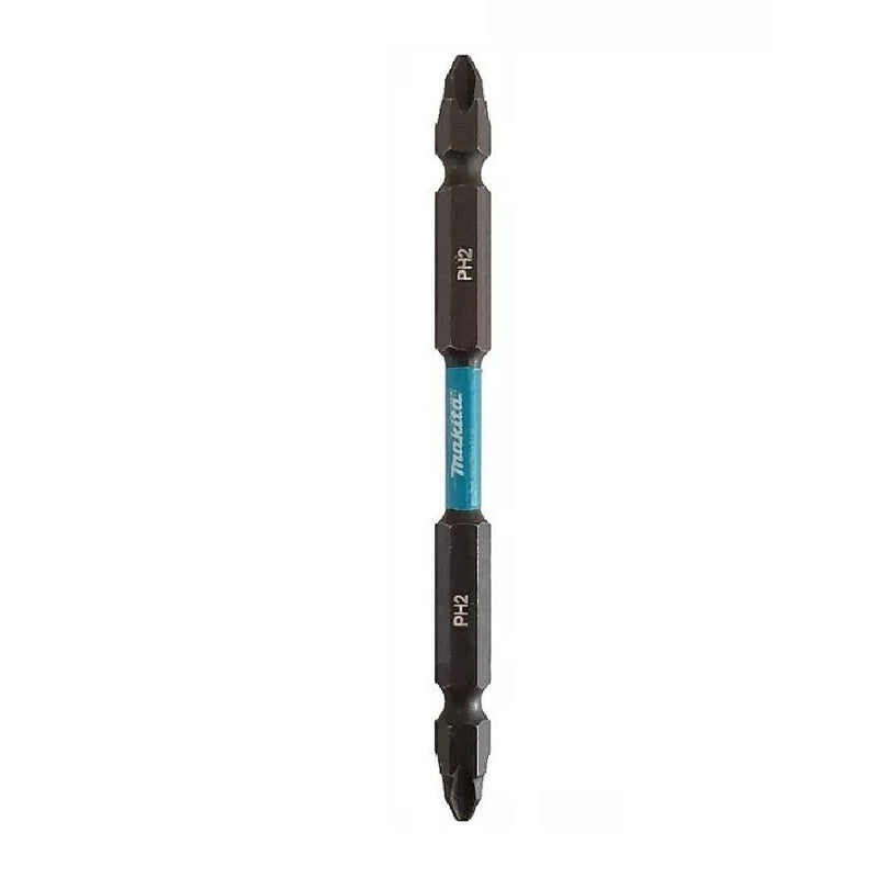 Hộp 10 mũi vặn vít bake 2 đầu Impact Black Makita kích thước PH2, dài từ 65mm-110mm đuôi lục giác 6.35mm ( 1/4 inch ) ( Cấp 3 sao )