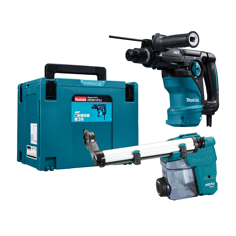 Máy khoan bê tông 3 chức năng Makita HR3011FCWJ công suất 1010W, đuôi gài SDS-Plus, công nghệ chống rung AVT
