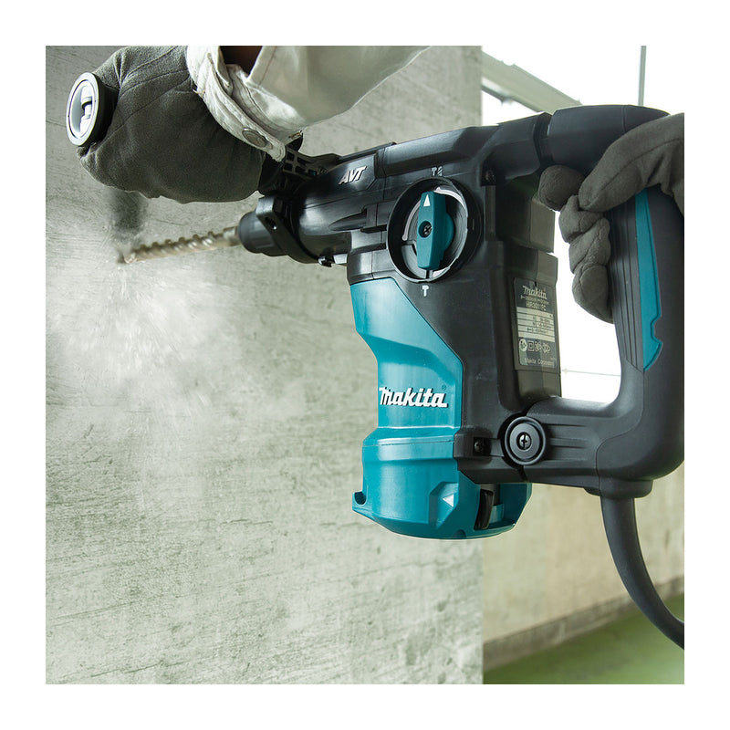 Máy khoan bê tông 3 chức năng Makita HR3011FCWJ công suất 1010W, đuôi gài SDS-Plus, công nghệ chống rung AVT
