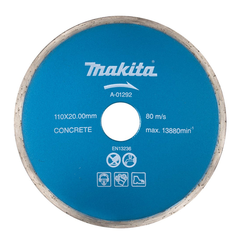 Lưỡi cắt kim cương mép liên tục (cắt ướt) dành cho gạchMAKITA (cốt 20mm)(cho máy mài 110mm)(cấp 3 sao)