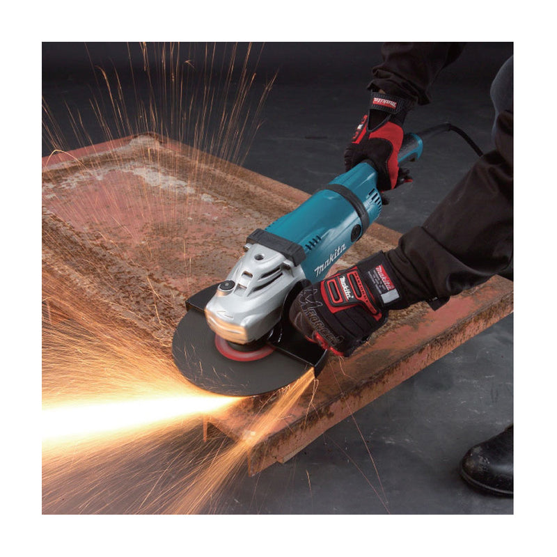 Máy mài góc Makita GA9030, đường kính lưỡi 230mm, công suất 2400W, công tắc bóp, có chức năng xoay trục thân máy