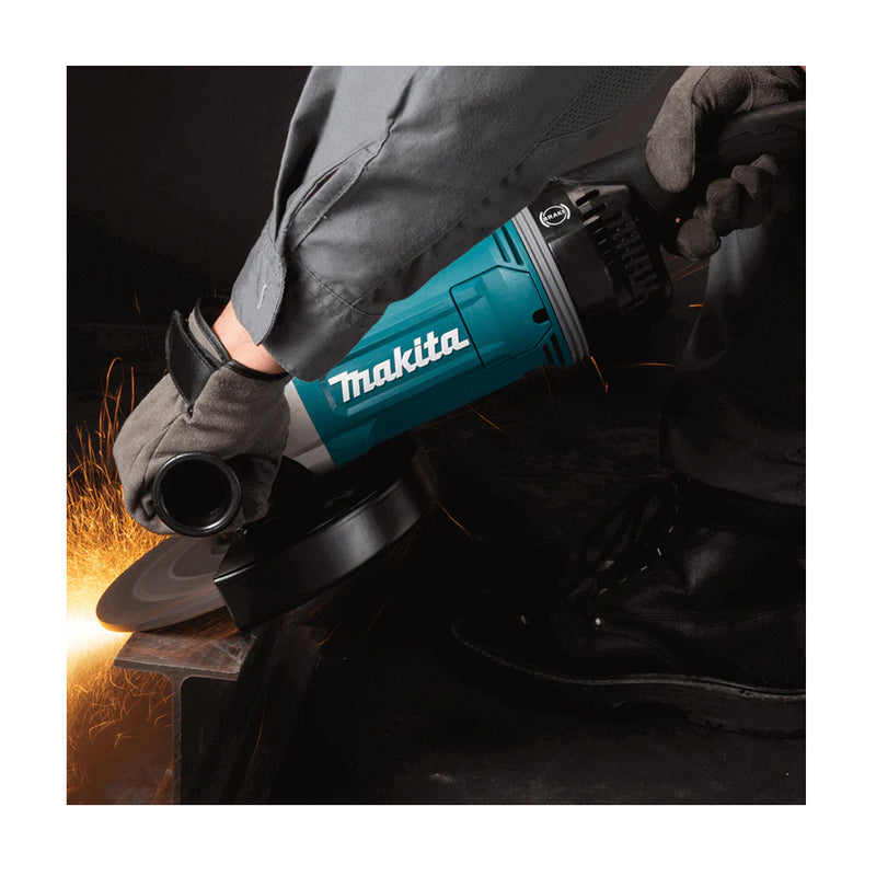 Máy mài góc Makita GA9070, đường kính lưỡi 230mm, công suất 2800W, tay cầm dạng xoay