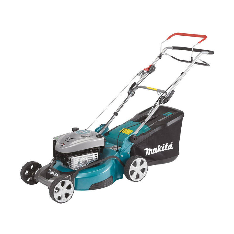 Máy cắt cỏ đẩy Makita PLM4631N2 chạy xăng công suất 2600W động cơ 4 thì, đường kính lưỡi 460mm