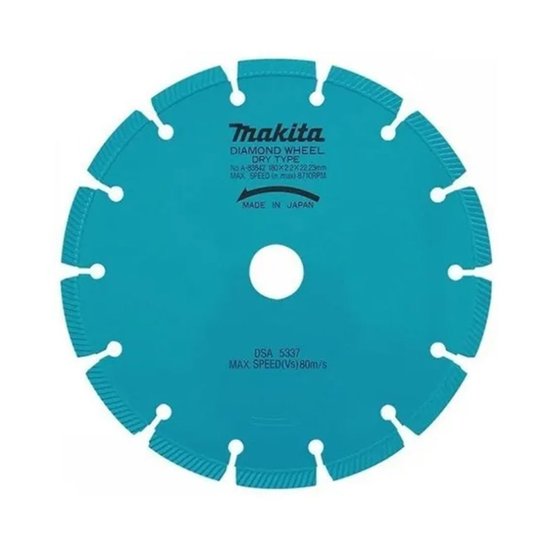Lưỡi cắt kim cương sóng phân đoạn dùng cho bê tông MAKITA (cốt 22.23mm)(cho máy mài góc 180mm)(cấp 3 sao)