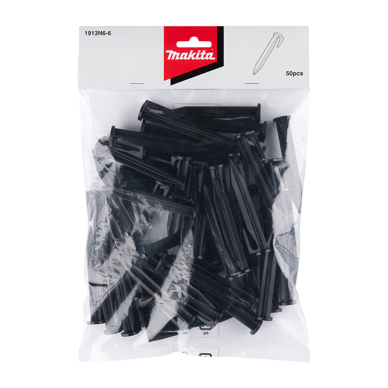 Túi 50 chốt gài cố định dây dẫn hướng Makita 1913N6-6 dùng để định vị phạm vi hoạt động của Robot cắt cỏ RM350D