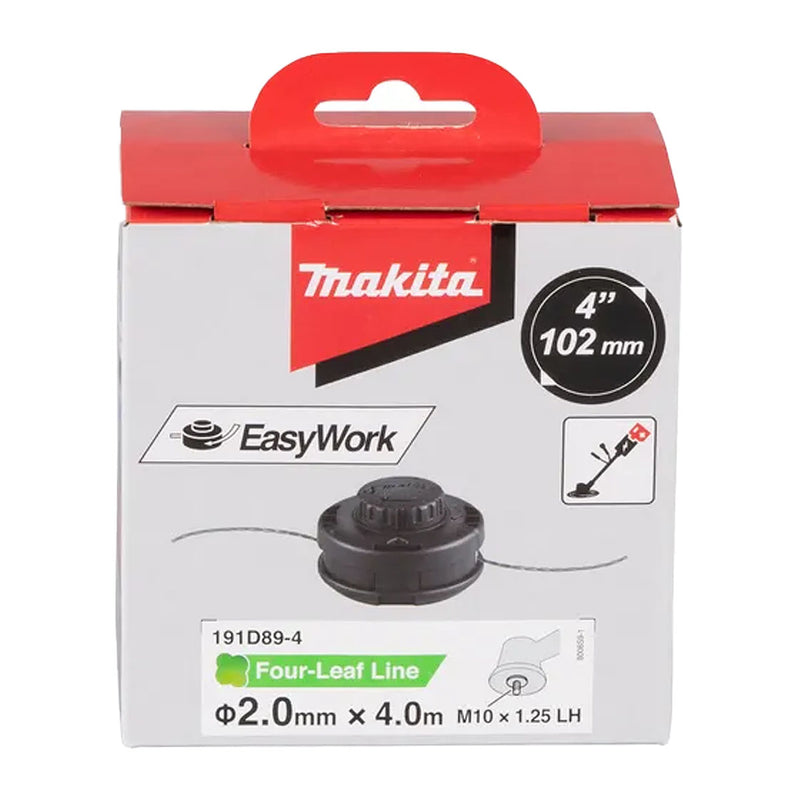Chén cước cắt cỏ Makita đường kính chén 4 inch, loại núm vặn tháo lắp nhanh (96-M10L) trục ren M10x1.25LH, sợi cước 4 cạnh cho cỏ cao và thấp
