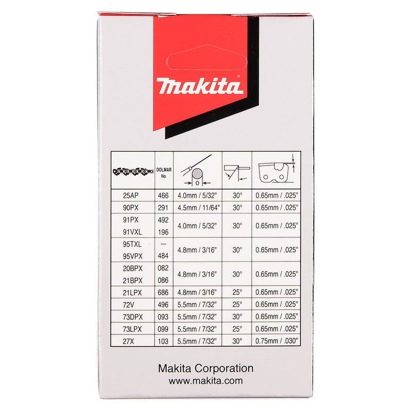 Dây xích Makita 191H20-4 chiều dài 250mm, độ dày 1.3mm, bước xích 3/8"LP, 39 mắc xích