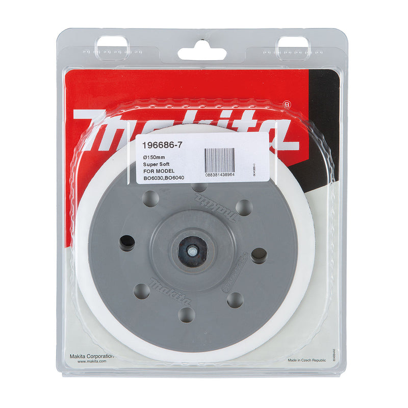 Đế chà nhám, đánh bóng Makita đường kính 150mm, loại gai xù dán nhám nhanh