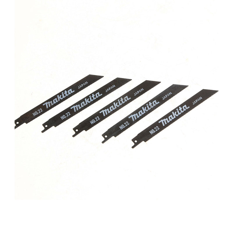 Hộp 5 lưỡi cưa kiếm HSS Makita 792147-1 dùng cho kim loại, số răng 18 TPI, chiều dài 165mm ( Cấp 3 sao )