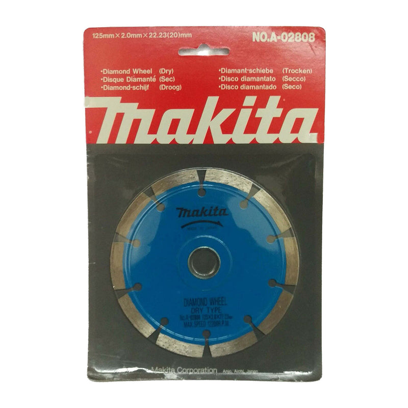 Lưỡi cắt kim cương 125mm kiểu răng phân đoạn Makita dùng cho bê tông, lỗ cốt 22.23mm, cắt khô ( Cấp 3 sao )
