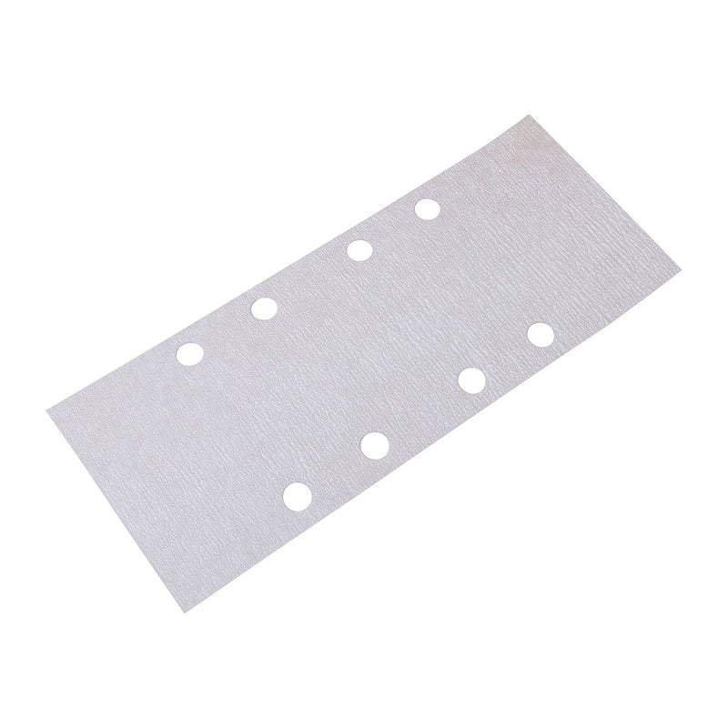 Hộp 10 giấy nhám chữ nhật đục lỗ 93x228mm Makita cho gỗ, sơn, kim loại dùng với đế kẹp ( Cấp 3 sao )