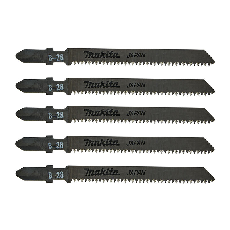 Hộp 5 lưỡi cưa lọng HSS Makita A-80391 dùng cho gỗ, nhựa số răng 16 TPI, chiều dài 90mm đuôi gài kiểu B ( Cấp 3 sao )