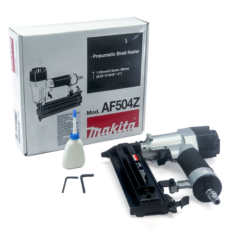 Máy bắn đinh chỉ trơn Makita AF504Z dùng hơi, kích thước đinh 15-50mm, cở đinh 18Ga