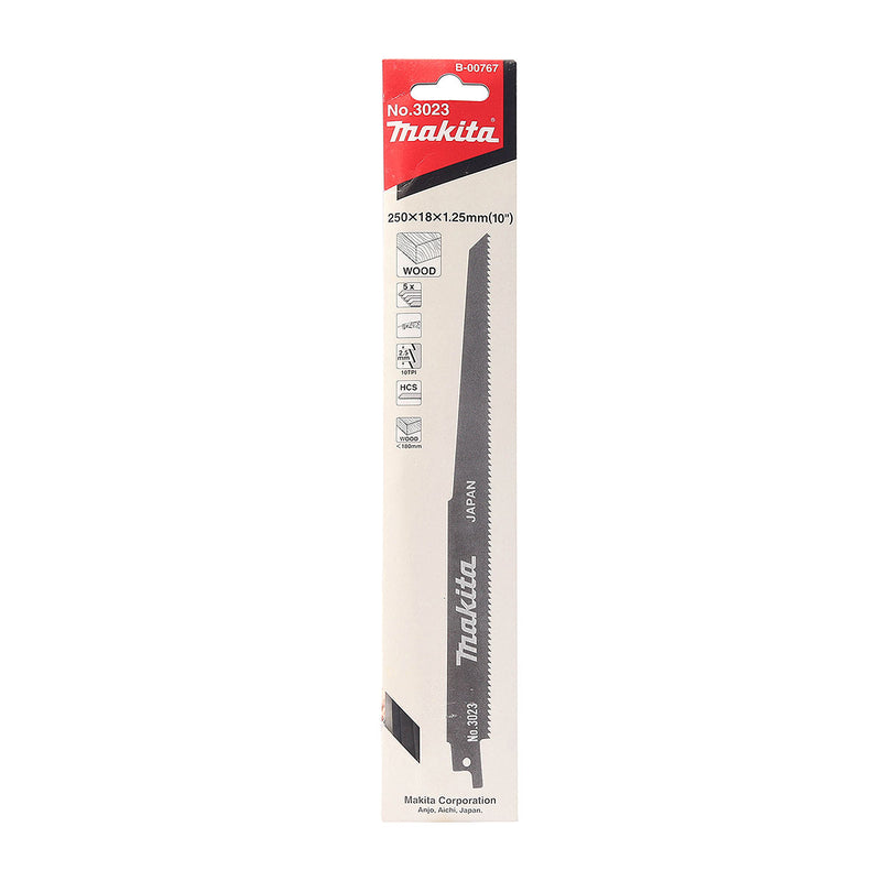 Hộp 5 lưỡi cưa kiếm HCS Makita B-00767 dùng cho gỗ, số răng 10 TPI, chiều dài 250mm ( Cấp 3 sao )