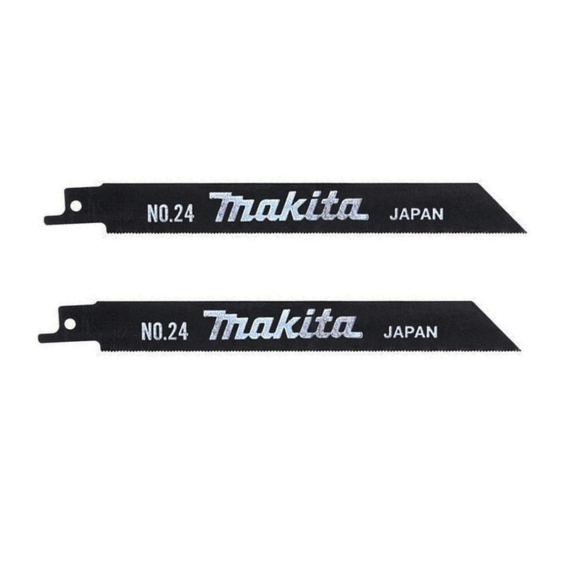 Hộp 2 lưỡi cưa kiếm HSS Makita B-00832 dùng cho kim loại, số răng 24 TPI chiều dài 165mm ( Cấp 3 sao )
