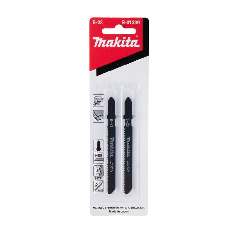 Vĩ 2 lưỡi cưa lọng HSS Makita B-01339 cưa đa vật liệu, số răng 14 TPI chiều dài 76mm, đuôi gài kiểu B ( Cấp 3 sao )