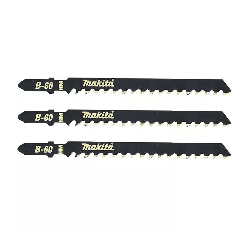 Hộp 3 lưỡi cưa lọng TC/HM Makita B-06890 dùng cho sợi thủy tinh, tấm thạch cao và nhựa FRP, số răng 6 TPI, chiều dài 100mm, đuôi gài kiểu B ( Cấp 3 sao )