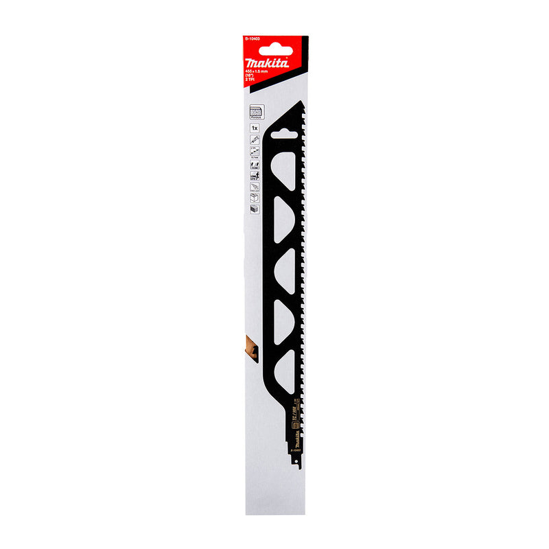 Lưỡi cưa kiếm TC/HM Makita dùng cho bê tông khí, gạch mềm, số răng 2 TPI, chiều dài từ 305mm-455mm ( Cấp 3 sao )