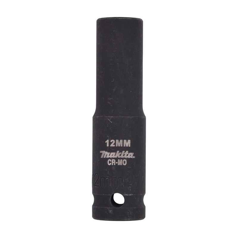 Đầu tuýp cốt 1/2 inch thân dài Makita thép Cr-Mo, kích thước từ 8mm-32mm