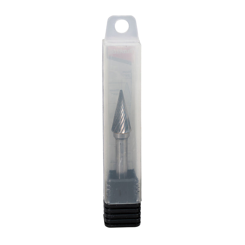 Mũi mài hợp kim Makita hình chóp nhọn (SM), đường kính mũi 10mm, đuôi trơn 6mm ( Cấp 3 sao )