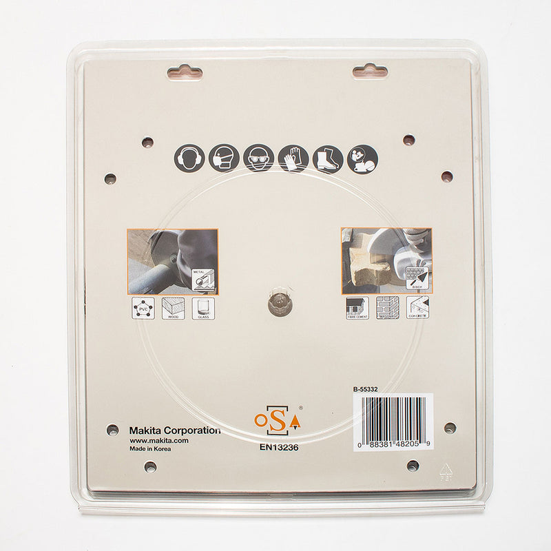 Lưỡi cắt kim cương cao cấp 305mm kiểu răng phân đoạn hàn chân không Makita B-55332 cắt đa vật liệu, lỗ cốt 25.4mm, dùng cho các máy cắt hạng nặng ( Cấp chuyên dụng )