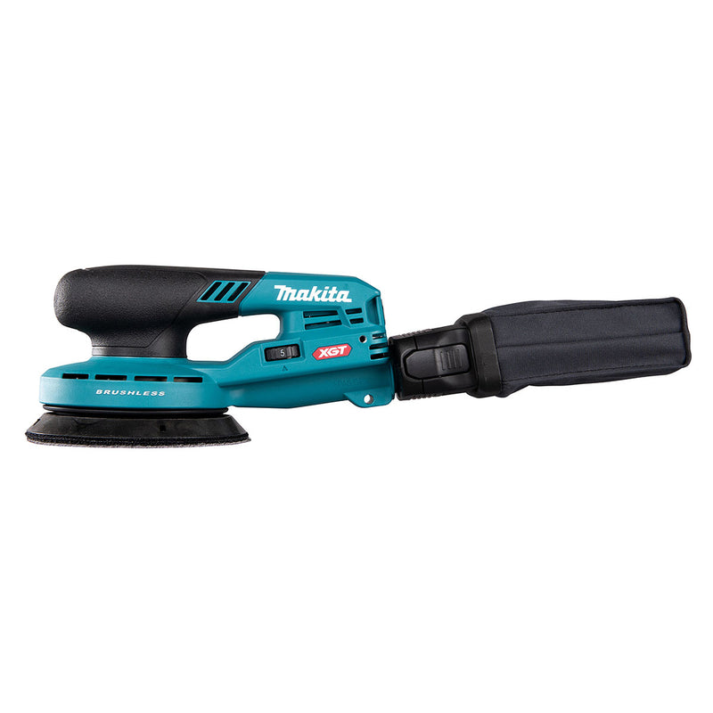 Máy chà nhám quỹ đạo tròn 5mm Makita BO001CG dùng Pin 40Vmax XGT thông qua ổ cắm rời, đế chà nhám 125mm